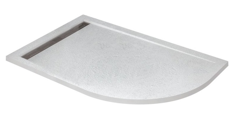 Поддон для душа Cezares TRAY-AS-RH-100/80-30-W-L 100x80 из мрамора, белый, L