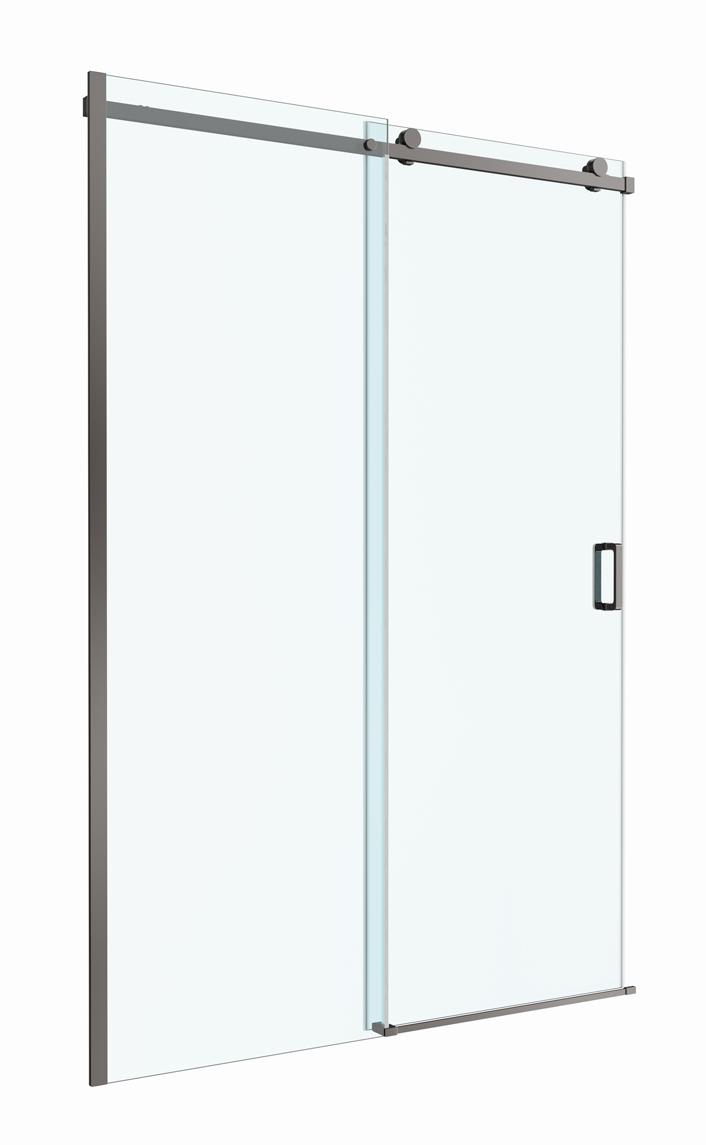 Душевая дверь BelBagno SOFT_CLOSE-2-BF-1-150-C-GM 150x200 прозрачная, оружейная сталь