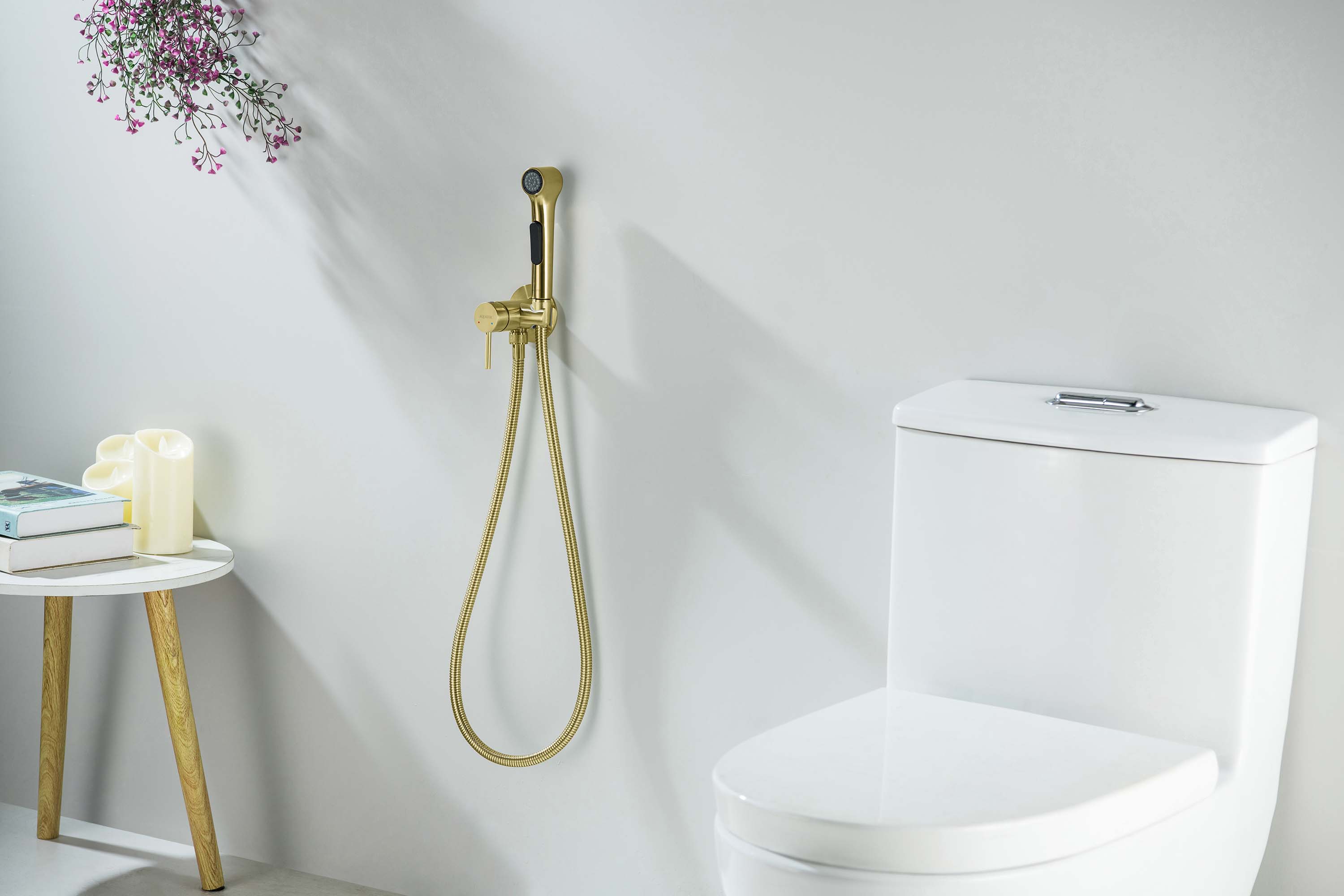 Смеситель Aquatek Европа AQ1020BG с гигиеническим душем, шлифованное золото Смеситель Aquatek Европа AQ1020BG с гигиеническим душем, шлифованное золото