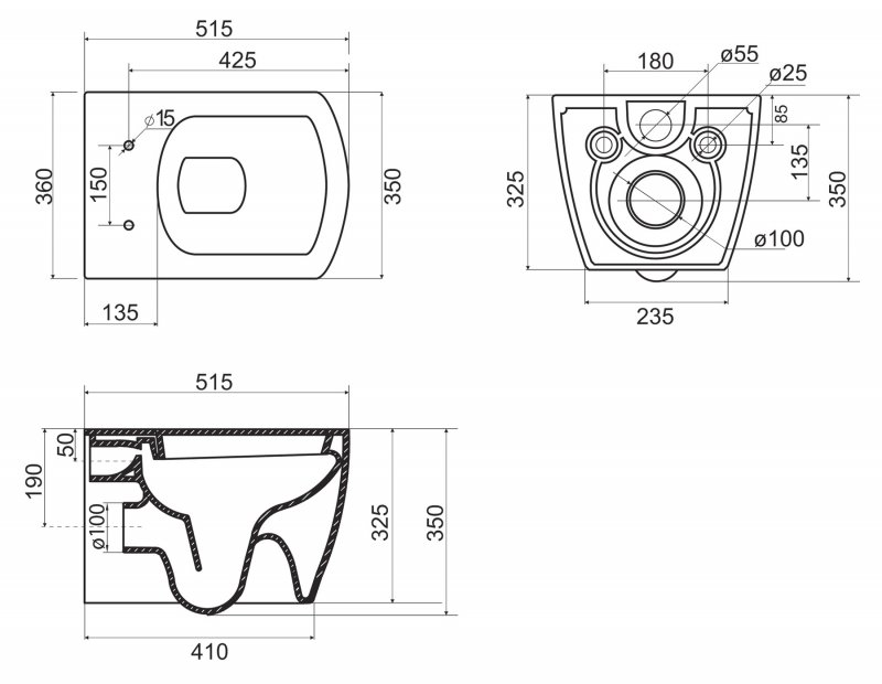 Подвесной унитаз BelBagno Carina BB514CHR