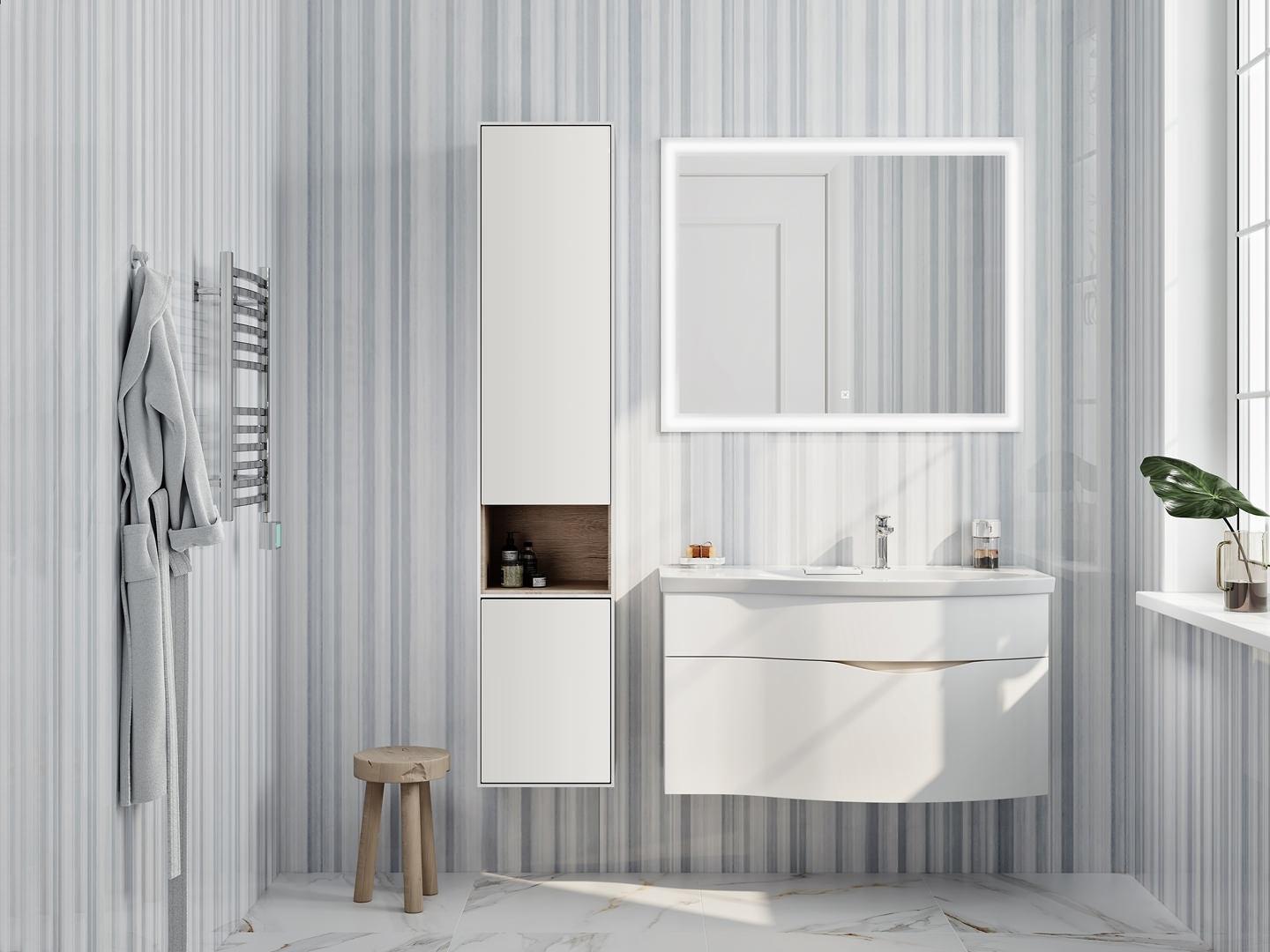 Мебель для ванной Kerama Marazzi Riva 100 см правая, белый матовый