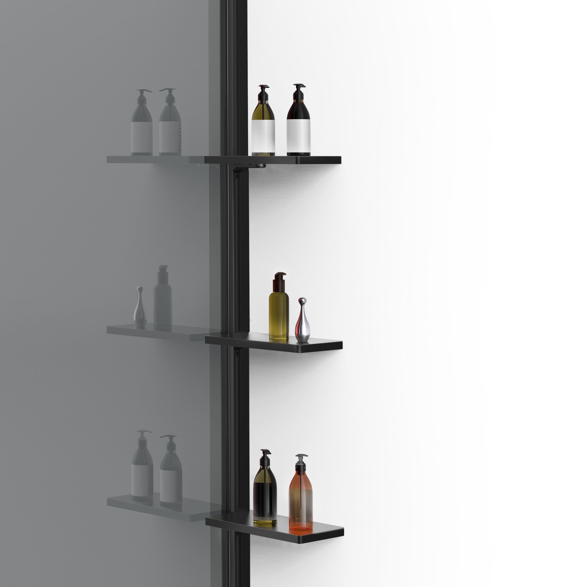 Душевая перегородка Vincea Walk-In VSW-1HWS110CGB 110x200 черный матовый, тонированное