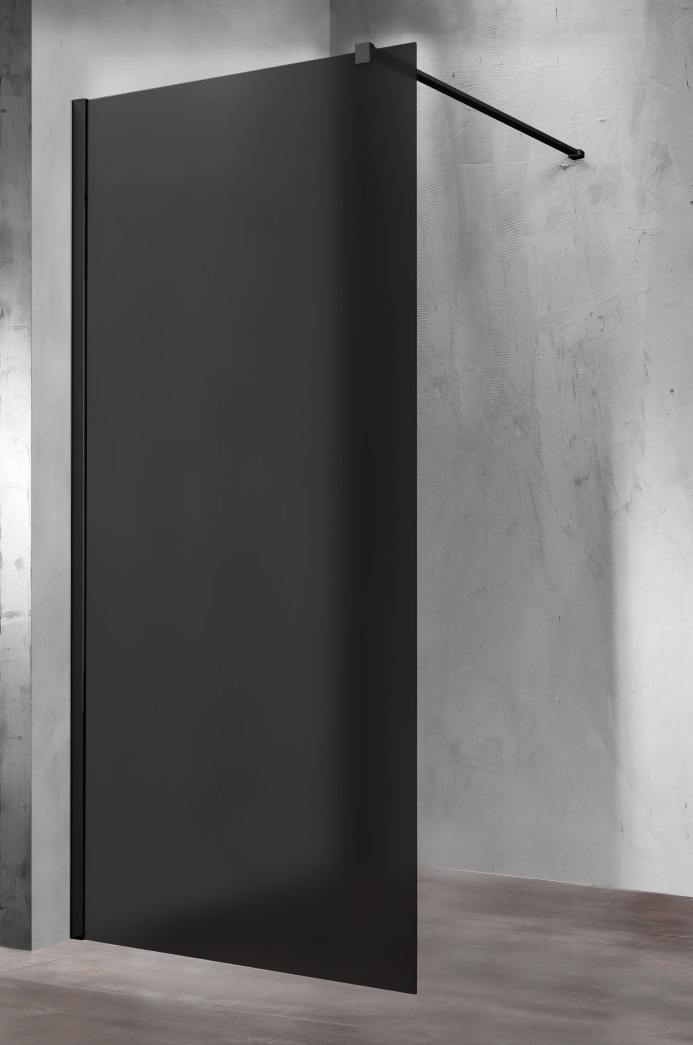 Душевая перегородка Vincea Walk-In VSW-1H900GFB 90x200 черный матовый, матовое тонированное
