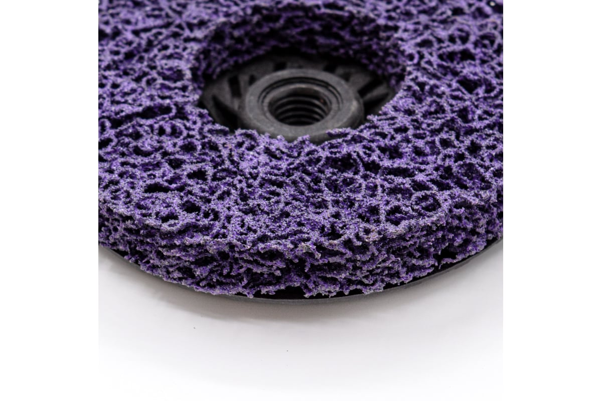 Круг зачистной полимерный (коралловый) фиолетовый, extra coarse (очень грубый), 125x15 мм, М14 РемоКолор 37-1-416