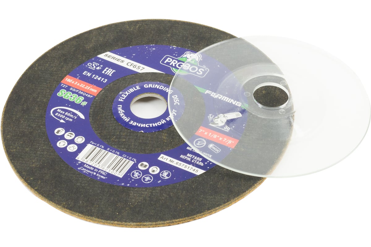 Круг гибкий зачистной Forming СF657 CERAMIC T27, 180x3x23 мм, P36, 25 шт PROBOS 65751745-25