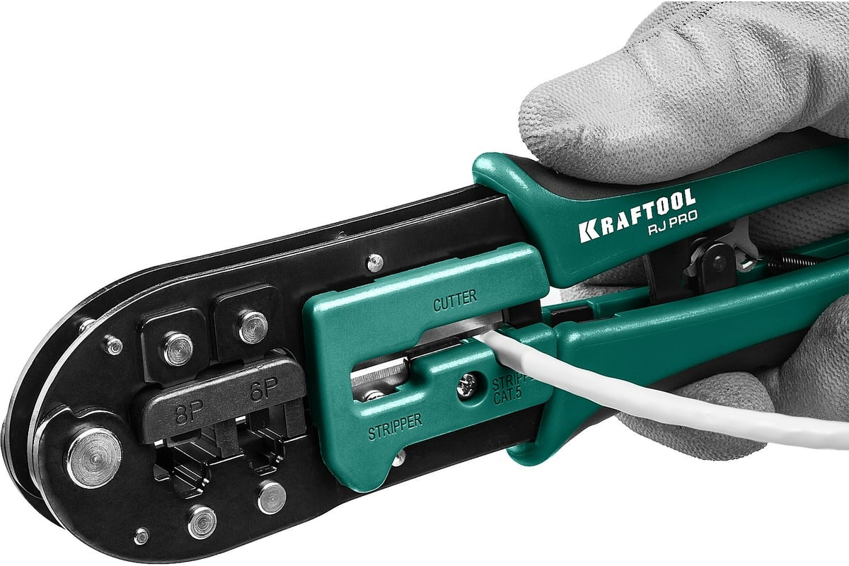 Универсальный кримпер Kraftool RJ-Pro RJ45, RJ11/RJ12 22698