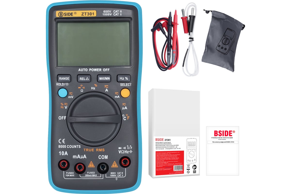 Цифровой мультиметр BSIDE ZT301 064-0011