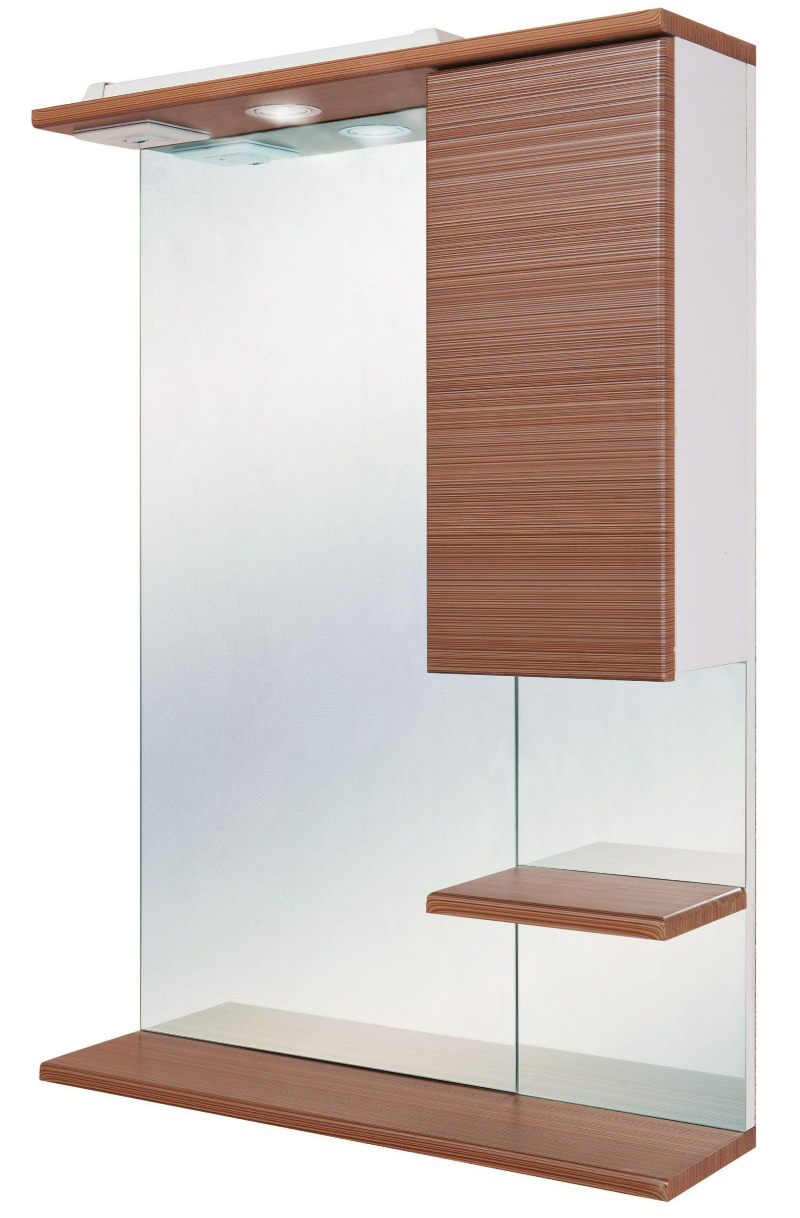 Зеркальный шкаф Onika Элита 60 см штрокс коричневый, 206024