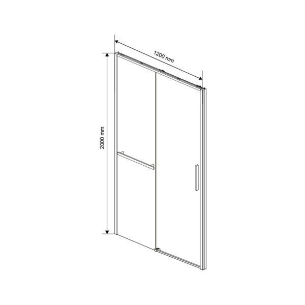 Душевая дверь Vincea Слим Софт (Slim Soft) VDS-1SS120CLBC 120x200 брашированная медь, прозрачная