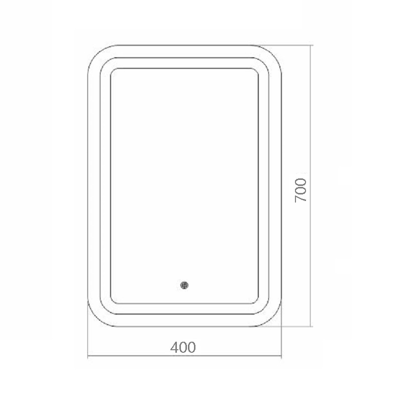 Зеркало Azario Мальта 40x70 см ФР-00001372 с подсветкой