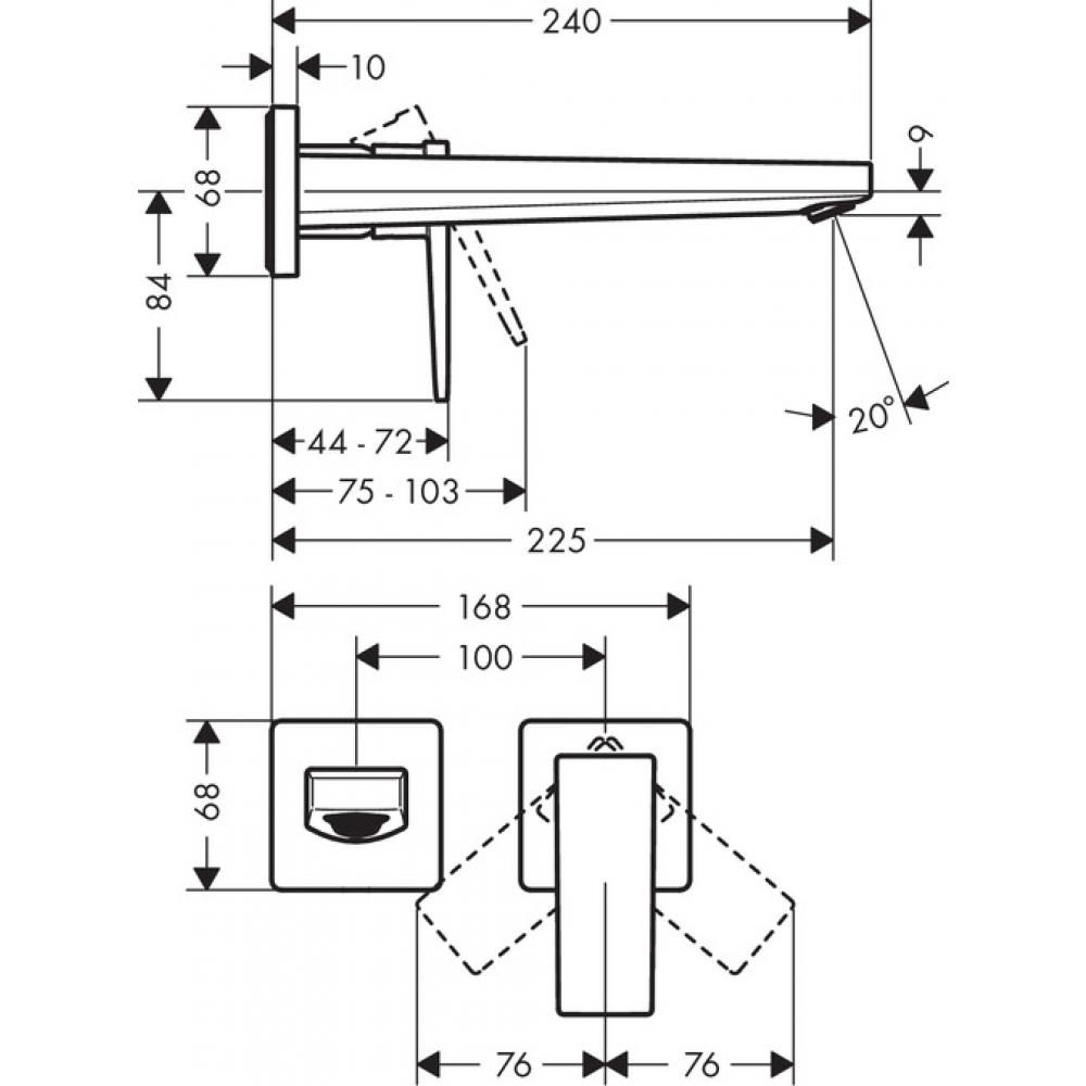 Смеситель для раковины Hansgrohe Metropol 32526140 шлифованная бронза