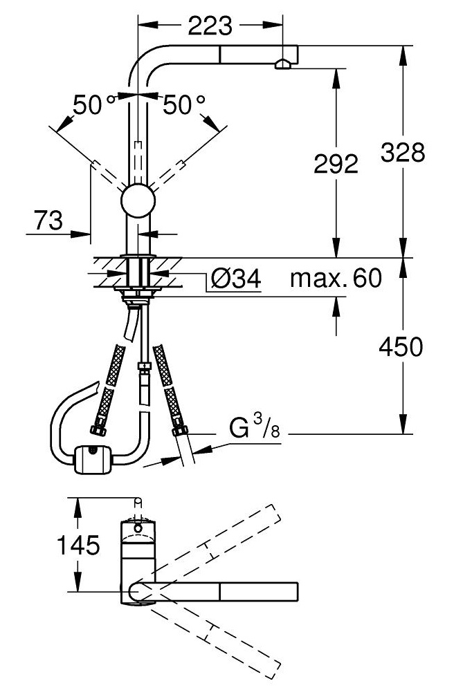 Смеситель для кухни Grohe Minta 32168000