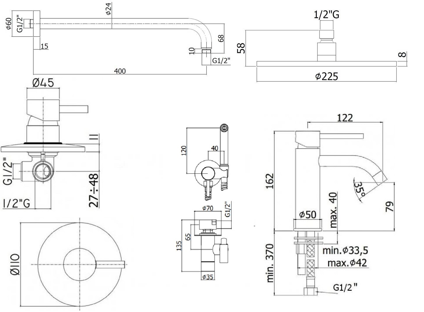 Душевой набор Paffoni Light KITZLIG011CR071 хром