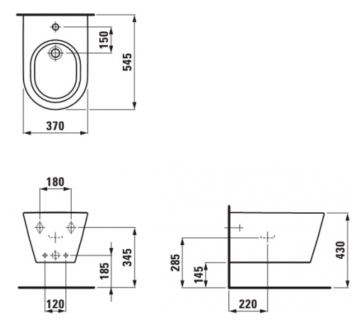 Подвесное биде Laufen Kartell 8.3033.1.400.302.1-LCC c покрытием