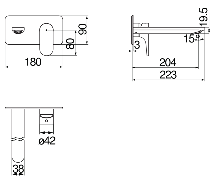 Смеситель для раковины Nobili Yoyo YO126198/1CR (внешняя часть), хром