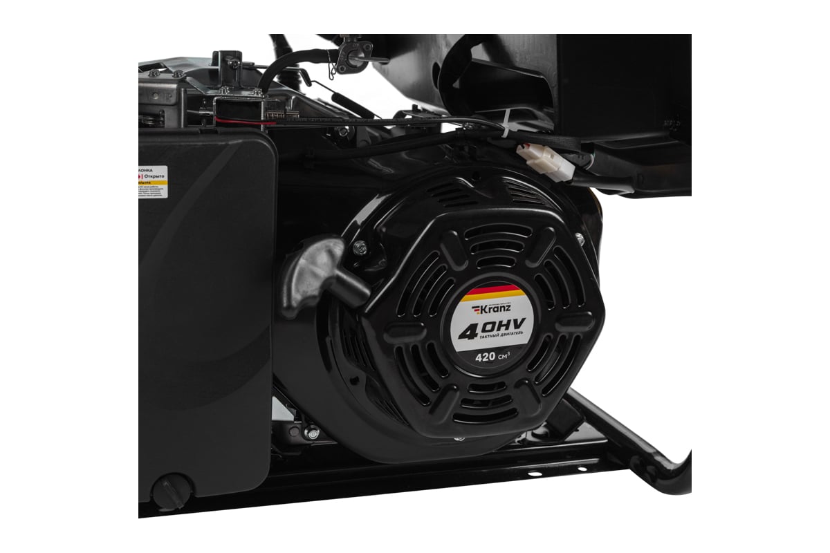 Бензиновый генератор Kranz KR5500EA, 5,5 кВт, 230 В, 25 л, коннектор автоматики, электростартер KR-16-1135