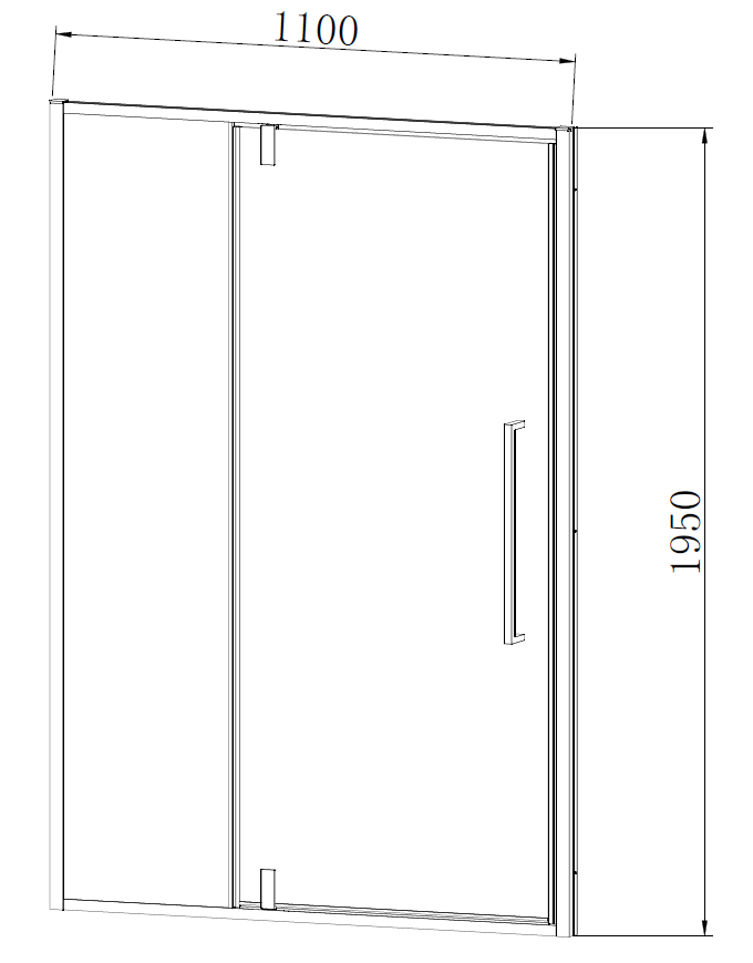 Душевая дверь Vincea Slim-N VDP-4SN110CL 110x195 хром, прозрачная