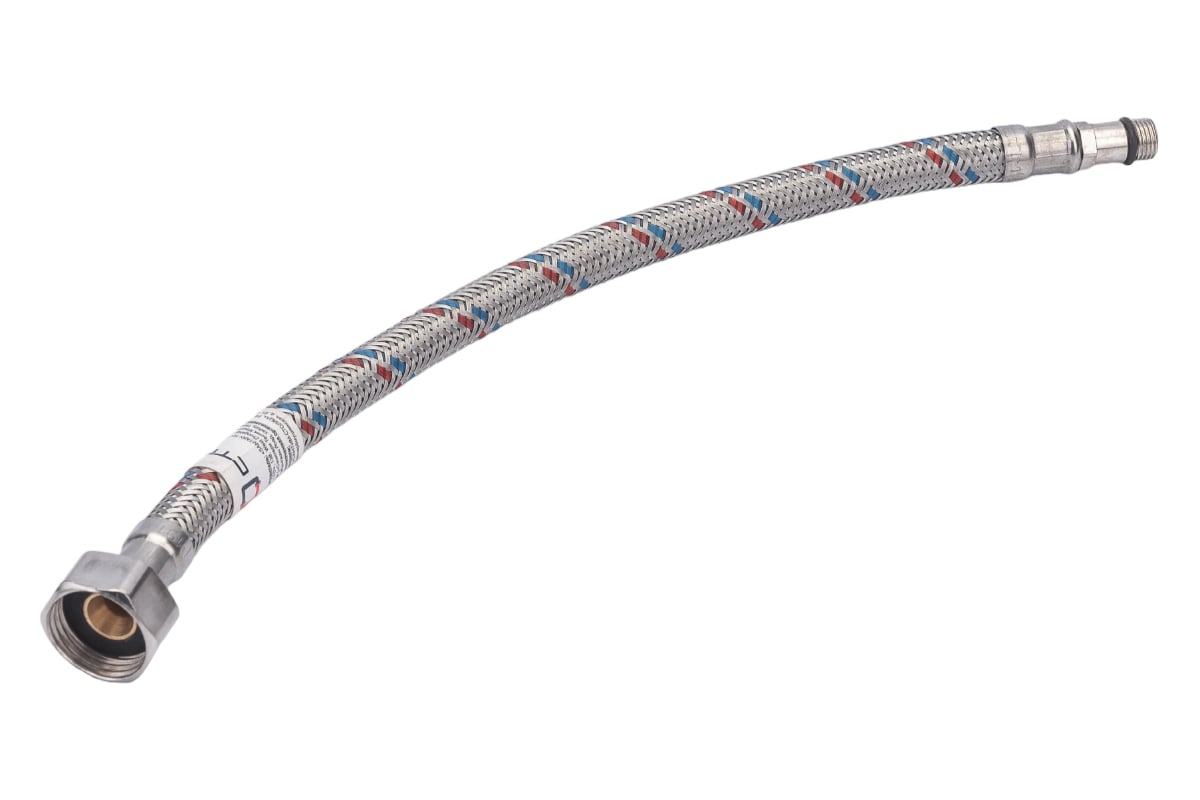Подводка для смесителей СТМ сталь, 1/2xM10x30 см, штуцер CWFSS030