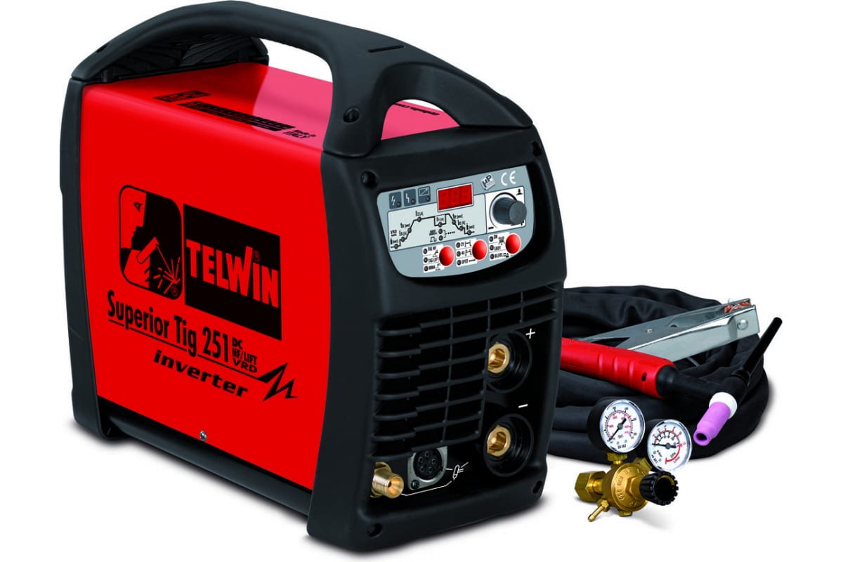 Сварочный аппарат Telwin SUPERIOR TIG 251 DC-HF/LIFT VRD 400V + TIG ACC 816116
