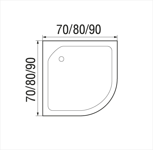 Поддон для душа Wemor 70/24 C 70x70 10000006092