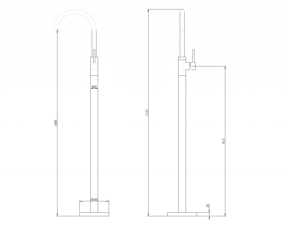 Напольный смеситель Abber Wasser Kreis AF8141