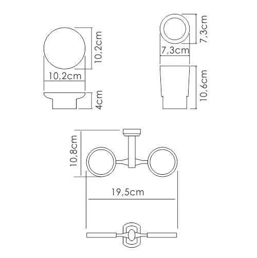 Держатель для стакана WasserKRAFT K-28126 с мыльницей