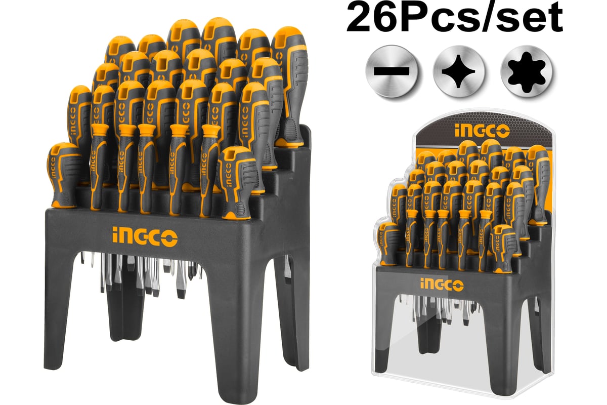 Набор отверток Ingco 26 шт INDUSTRIAL HKSD2628