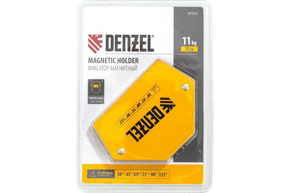 Фиксатор магнитный для сварочных работ усилие 25 LB Denzel 97552