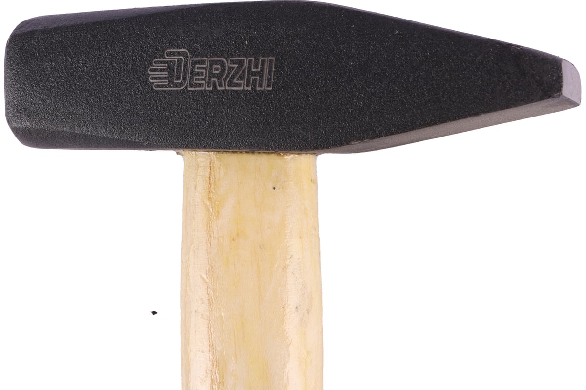 Слесарный кованый молоток DERZHI с деревянной рукояткой, 800 г 8801-080