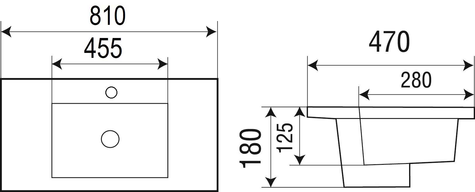 Раковина WeltWasser Deilbach 7506-80 80 см, 10000003902 белый