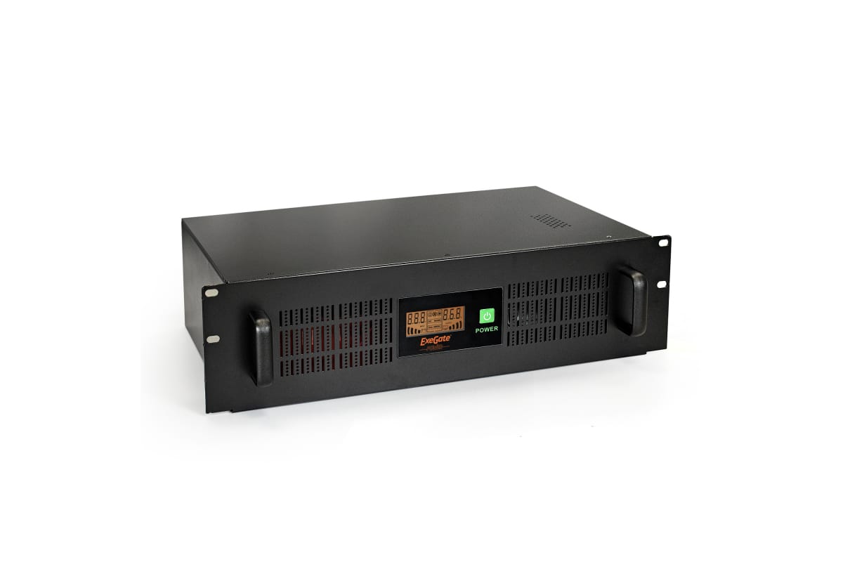 Источник бесперебойного питания Exegate ServerRM UNL-1500.LCD.AVR.С13.RJ.USB.3U <1500VA/900W, LCD, AVR, 4хC13, RJ45/11, USB, 3U> 285776