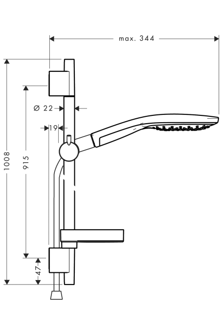 Душевой гарнитур Hansgrohe Raindance 27803400 хром/белый