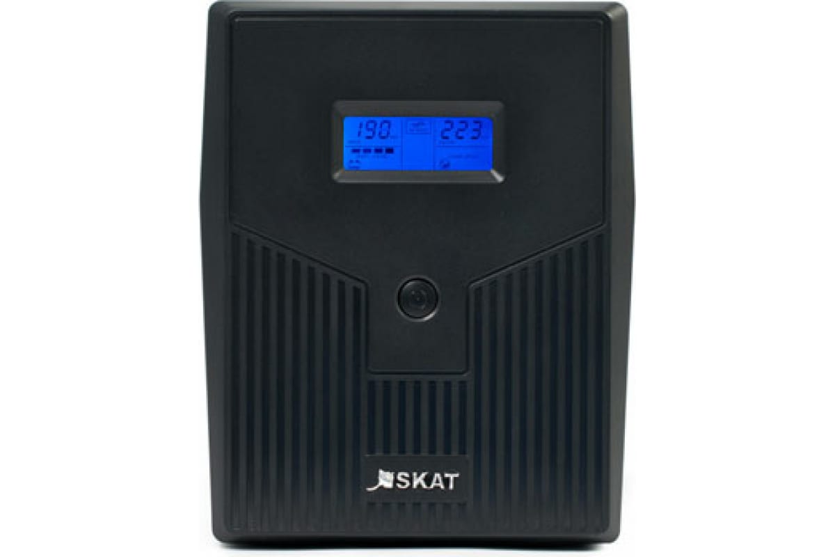 Источники бесперебойного питания Skat -UPS 2000/1200 Источник бесперебойного питания 220В 1200Вт 2 АКБ 9Ач внутр. меандр. стабилизация напряжения 461