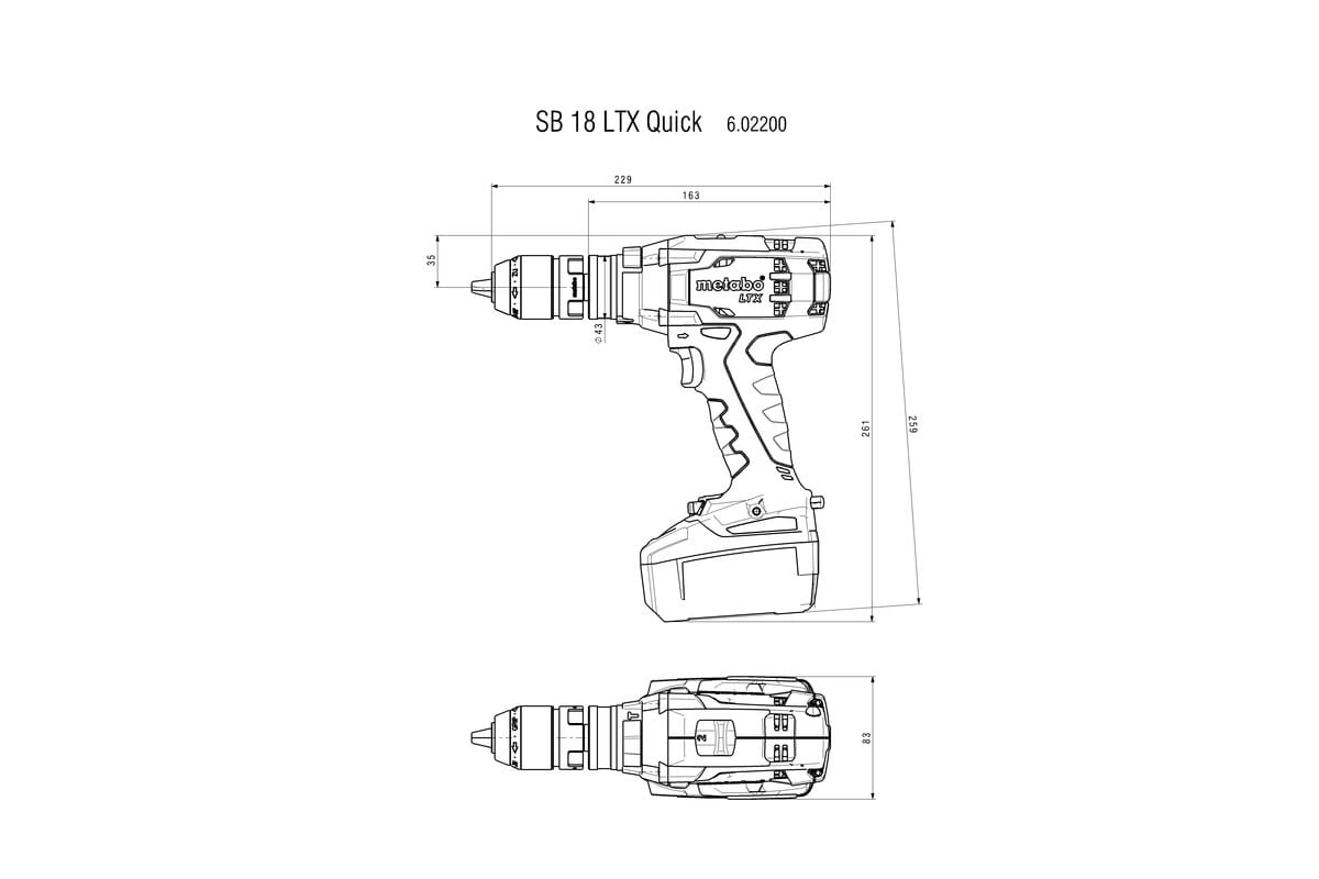 Аккумуляторный ударный шуруповерт Metabo SB 18 LTX Quick 602200840