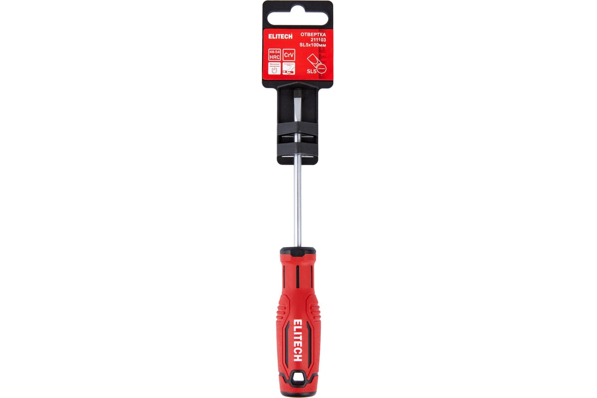 Отвертка Elitech SL5x100 мм 211103 207133