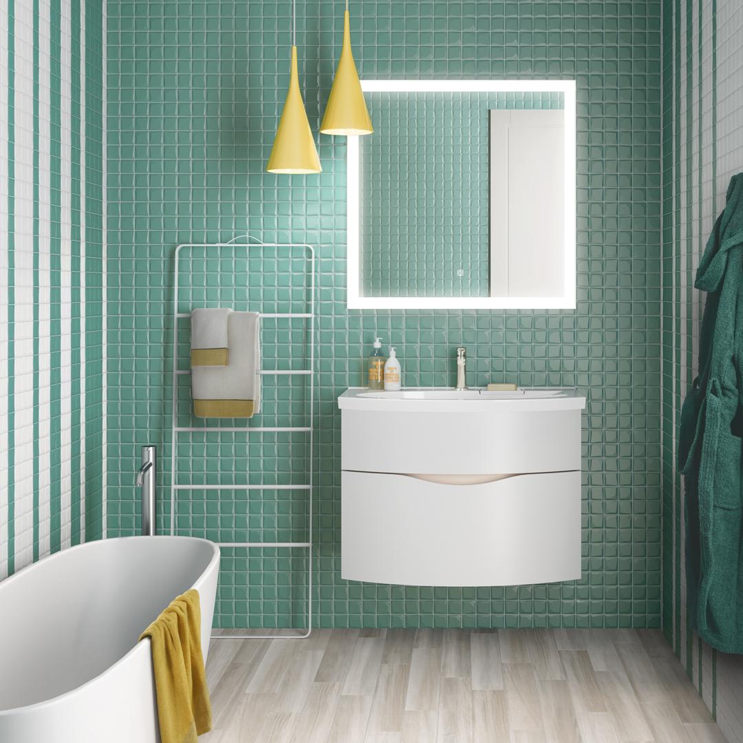 Тумба с раковиной Kerama Marazzi Riva 80 см белый матовый