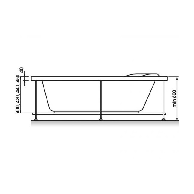 Акриловая ванна Relisan Ariadna 145x95 см L