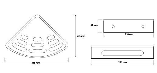 Полка Bemeta Cytro 102308216 31.5 см угловая