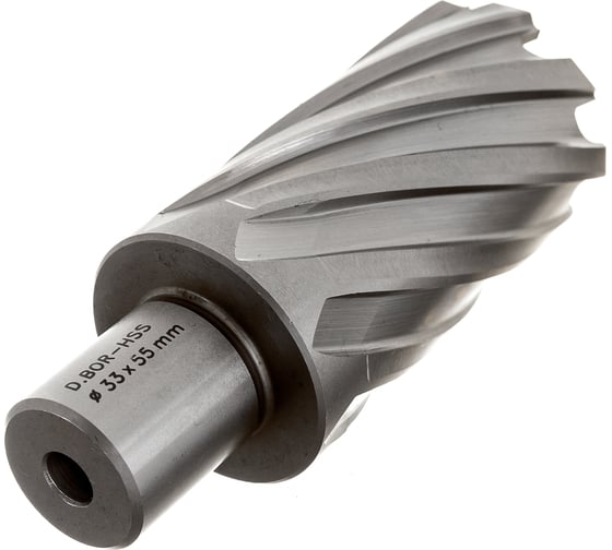 Сверло корончатое HSS по металлу (33х55/88 мм; Weldon 19) D.BOR CD-HSS-055-033-W