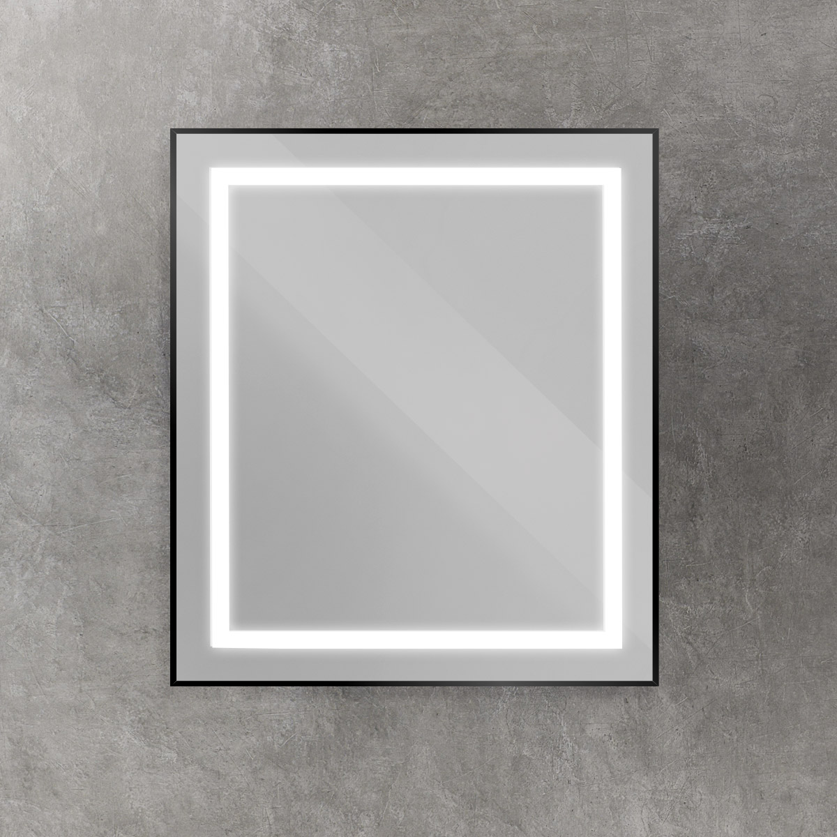 Зеркало BelBagno SPC-KRAFT-700-800-SENS-NERO 70x80 см сенсорный выключатель, черный