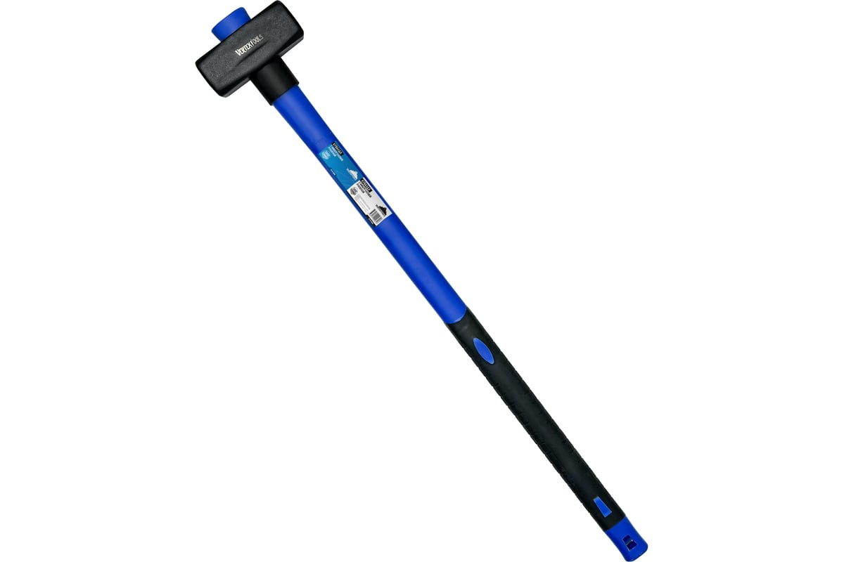 Кувалда Vertextools 5000 г, фибергласовая обрезиненная рукоятка 10-12-5000