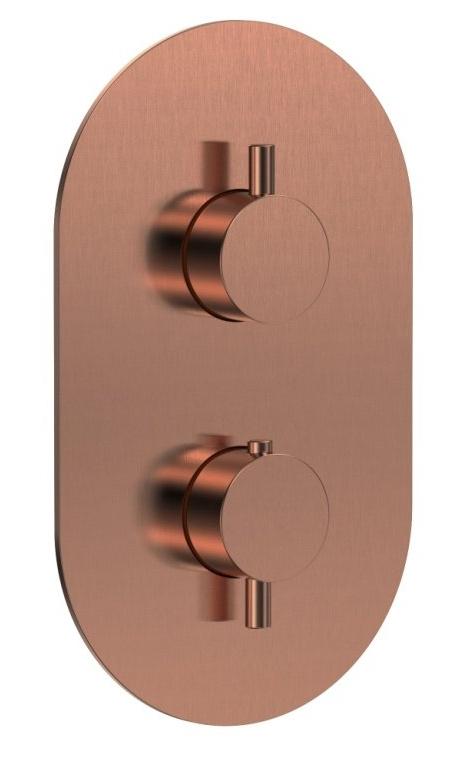 Смеситель для душа AQUAme Siena AQM8806BС термостат, медь шлифованная Смеситель для душа AQUAme Siena AQM8806BС термостат, медь шлифованная