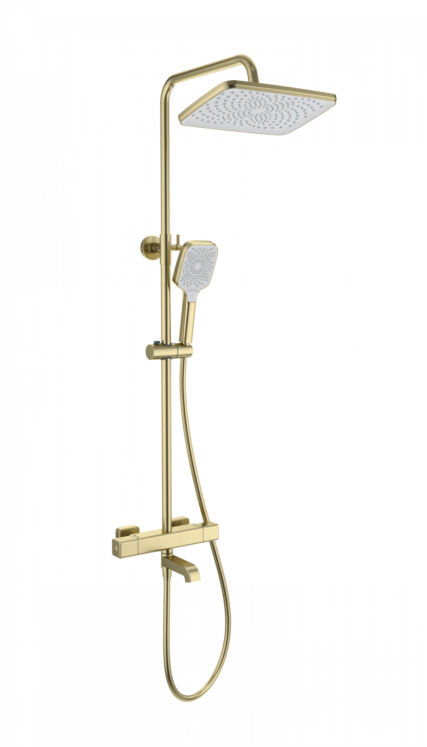 Душевая стойка Wonzon&Woghand Stay 2 WW-B3016-T1-BG термостат, брашированное золото