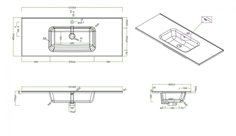 Мебель для ванной BelBagno Etna 120x45x60 см Bianco Lucido