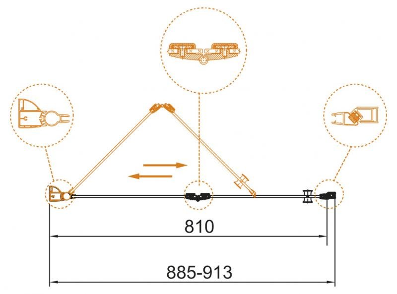 Душевая дверь Cezares ECO-O-45/45-C-Cr 90x195 прозрачная