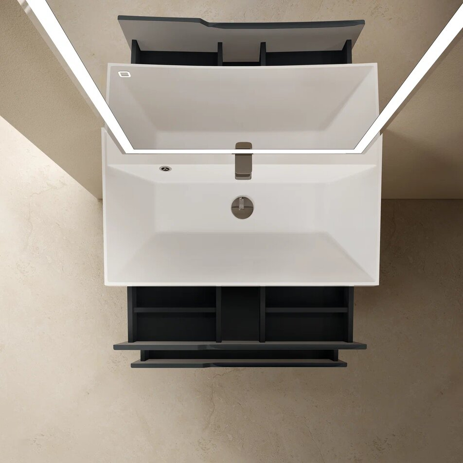 Мебель для ванной AQUAme S3 80 см антрацит