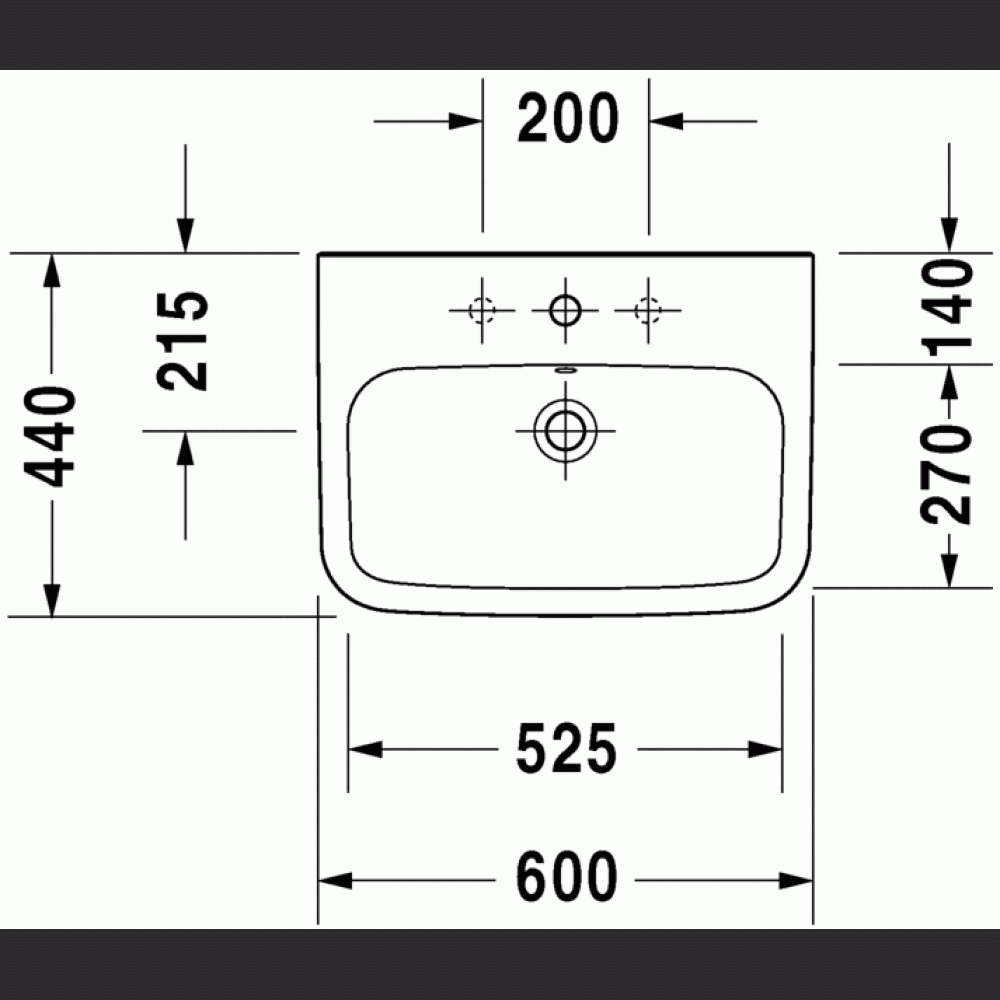 Раковина Duravit DuraStyle 60