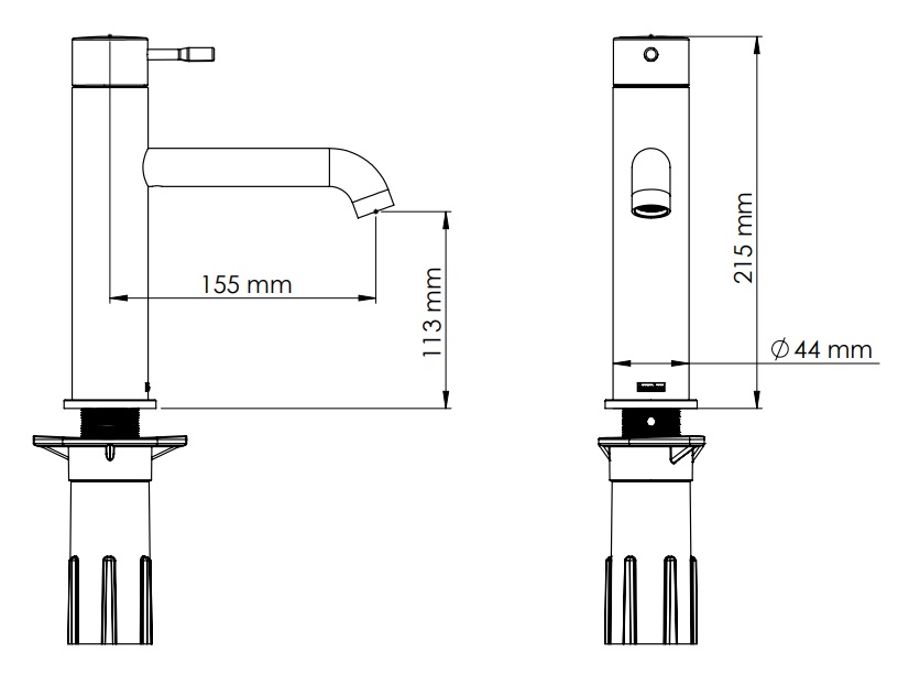 Смеситель для раковины Teska Atlas Leo S E5714 черный