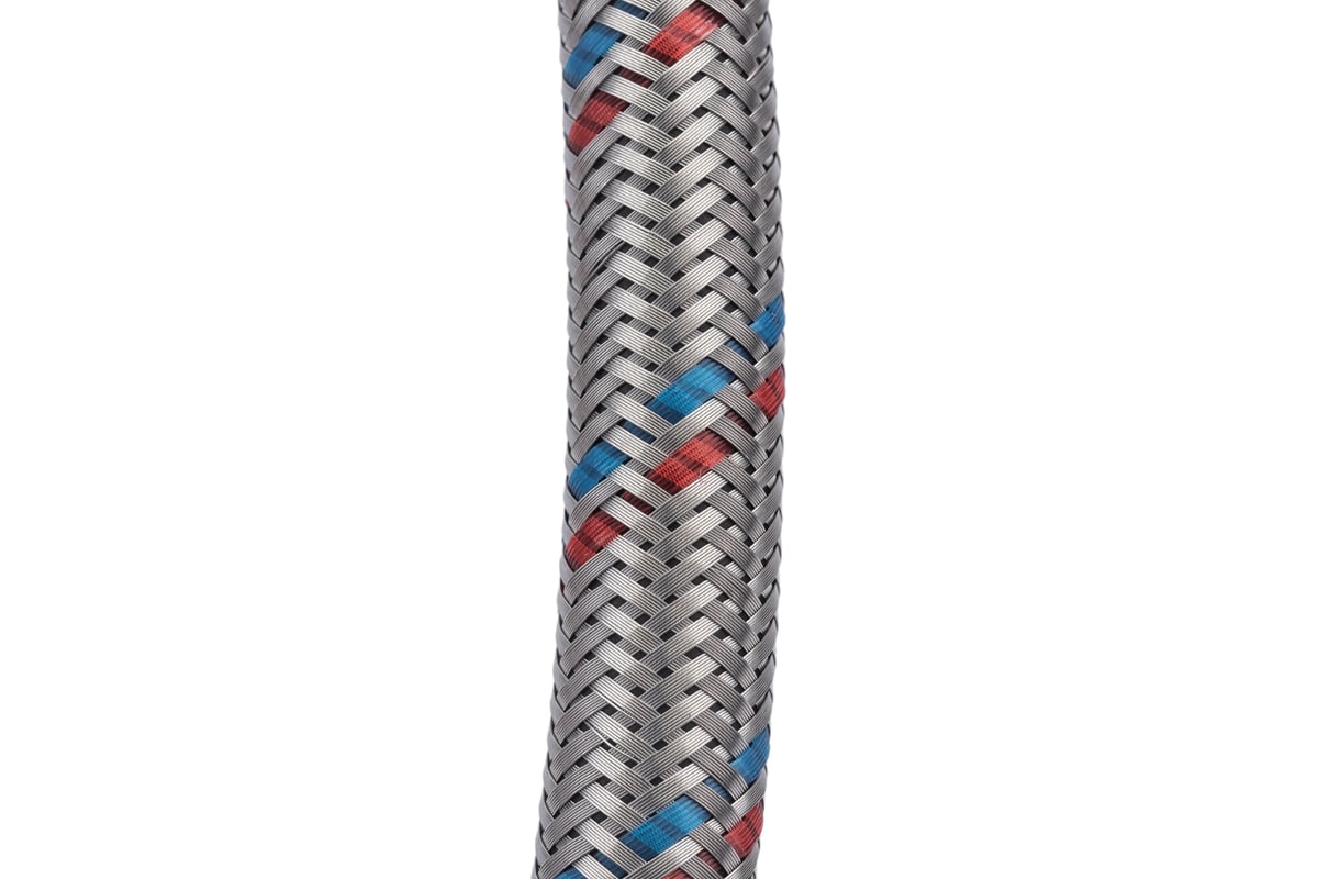 Подводка для воды СТМ сталь, 1/2", гайка-гайка, 200 cм CWFHF200