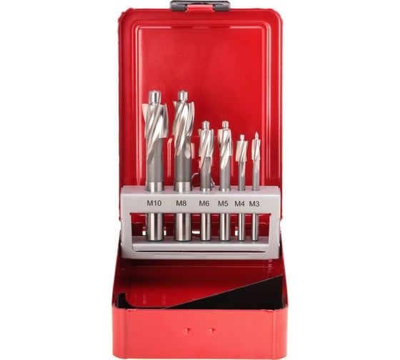 Набор цековок (6 шт; 71-100 мм; М3-M10; 180 гр.; HSS-G) RUKO 102450